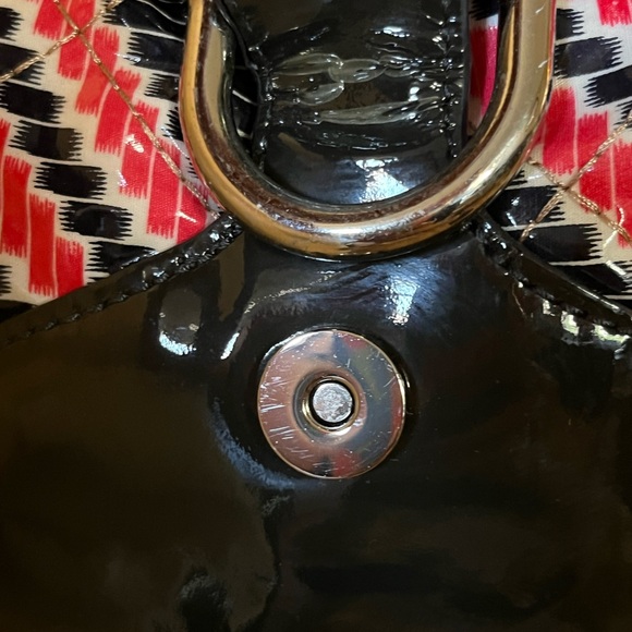 Tory Burch  Travel Bag Large Red and Black Geometric - Picture 5 of 16